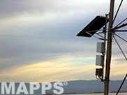 off-grid tower mounted solar battery system