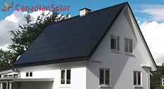 roof-mounted Canadian Solar HiDM CS1H-325 solar panel system