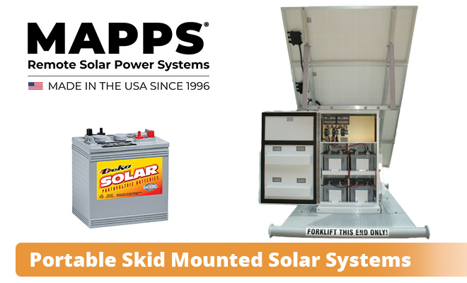 Emergency Solar Power Systems Portable skid-mounted solar generator systems