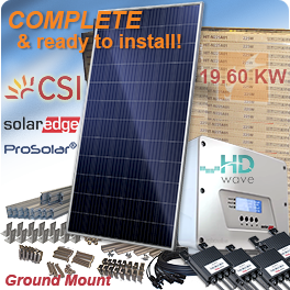 19.6kW Kumax CS3U-350P Ground-Mounted Canadian Solar Panel System