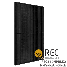 REC310NPBLK2 310W REC N-Peak All-Black Solar Panel - Low Price