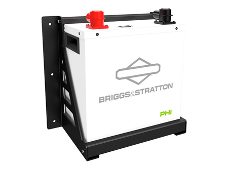 PHI 3.8 48V battery mounted in a cabinet