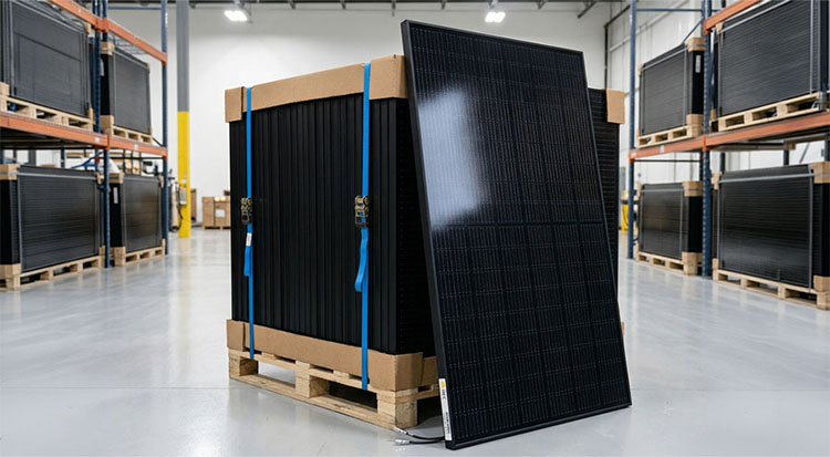 Wholesale solar panels on pallets