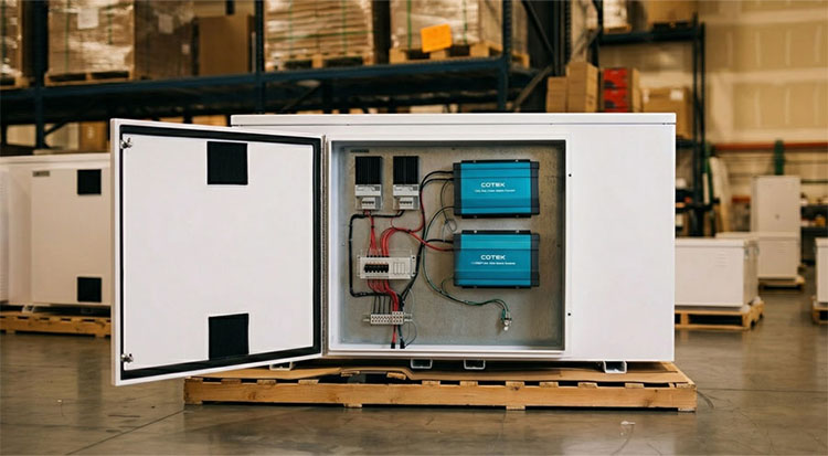 Outdoor solar battery enclosure