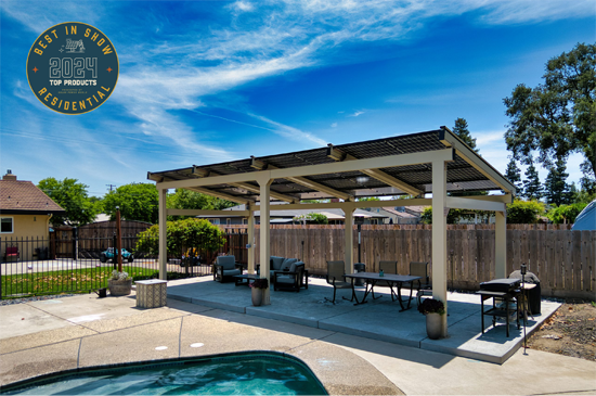 Infinity Rack Residential Carport Structures: Poolside Pergola System