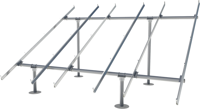 IronRidge Ground Mount System with XR Rails and Steel Pipe Structure