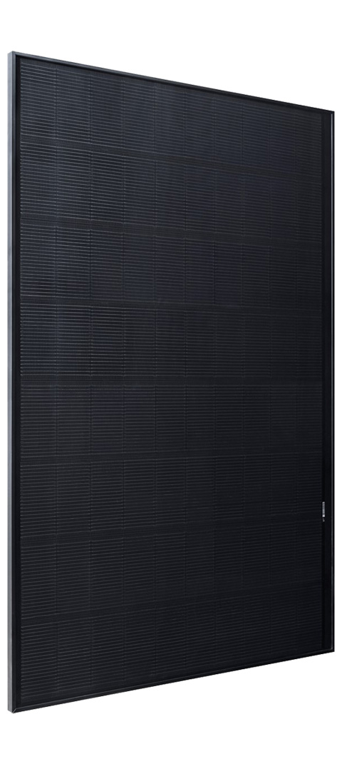 REC Alpha Pure-R solar panel black frame