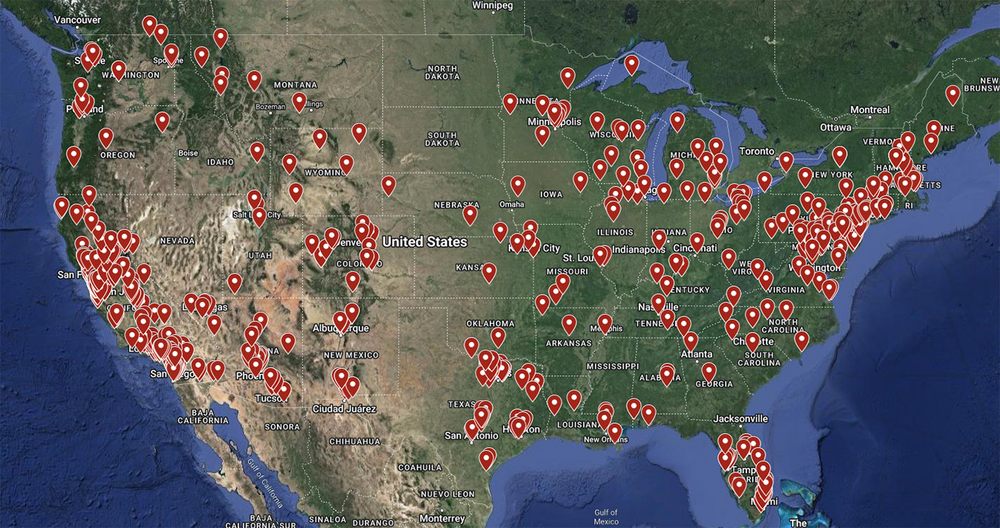 Solar Electric Supply Dealer/Contractor Network Map