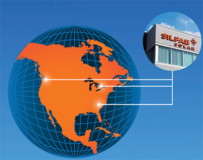 Silfab USA Manufacturing Globe Showing MFG locations